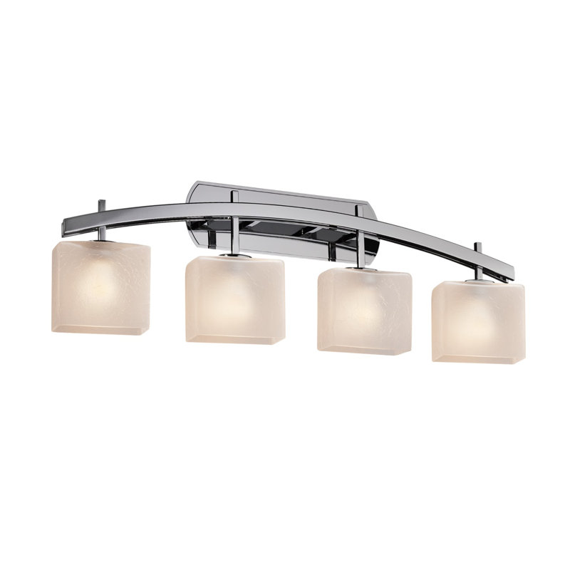 Casson 4 - Light Bath Bar, Polished Chrome, Frosted Crackle