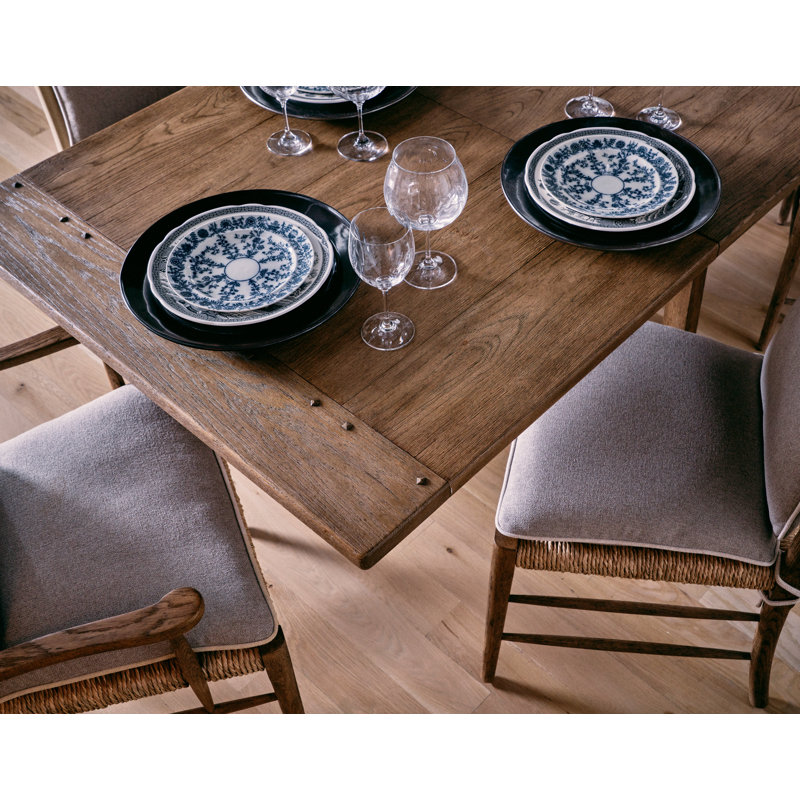 Sidereal Solid Oak Dining Table, Stripped Brown Chestnut