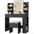 Vanity Desk with Mirror and LED Lights, Makeup Vanity Table with 3 Lighting Color, Adjustable Brightness, Vanity Table with 2 Drawers, Side Storage, for Bedroom-278943528-293978597