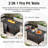 Himonia 10-Piece Outdoor Patio Furniture Set With Rectangle Metal Fire Pit Table, Rattan Wicker Swivel Gliders Set With 6" Thick Cushions-1298624886-1298624882