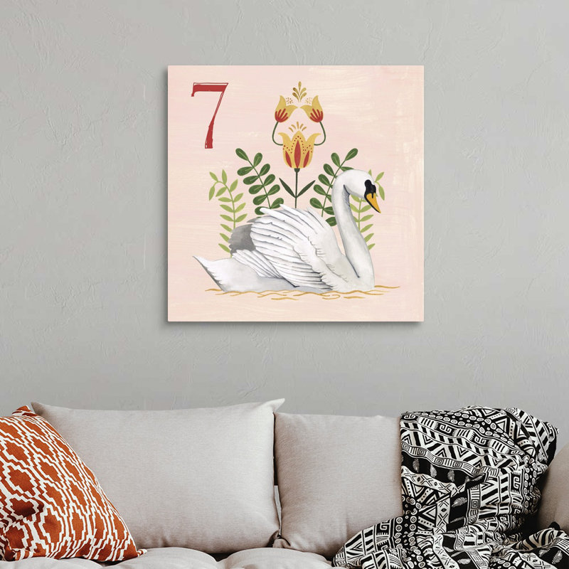"Les douze jours par Grace Popp", reproduction d'art sur toile, H 36 po x l 36 po x P 1,25 po, Toile tendue