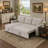 81.9" Square Arm Sofa Bed  Upholstered Pull out Sectional Sofa with Chaise-1136986331