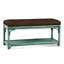 Summer Retreat Wicker Shelf Storage Bench-71425199-86505837