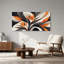 Art mural sur toile orange et noir stylisé-372244692