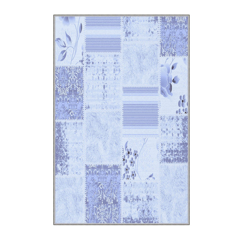Stylish Hall Carpet 2.6 x 4.9 Feet, 100% Polyester with 8 mm Pile Height | Antibacterial, Non-Slip PVC Felt Dot Underside | Machine Washable, 3D Digital Printing | Perfect for Home Entryways & Living Spaces