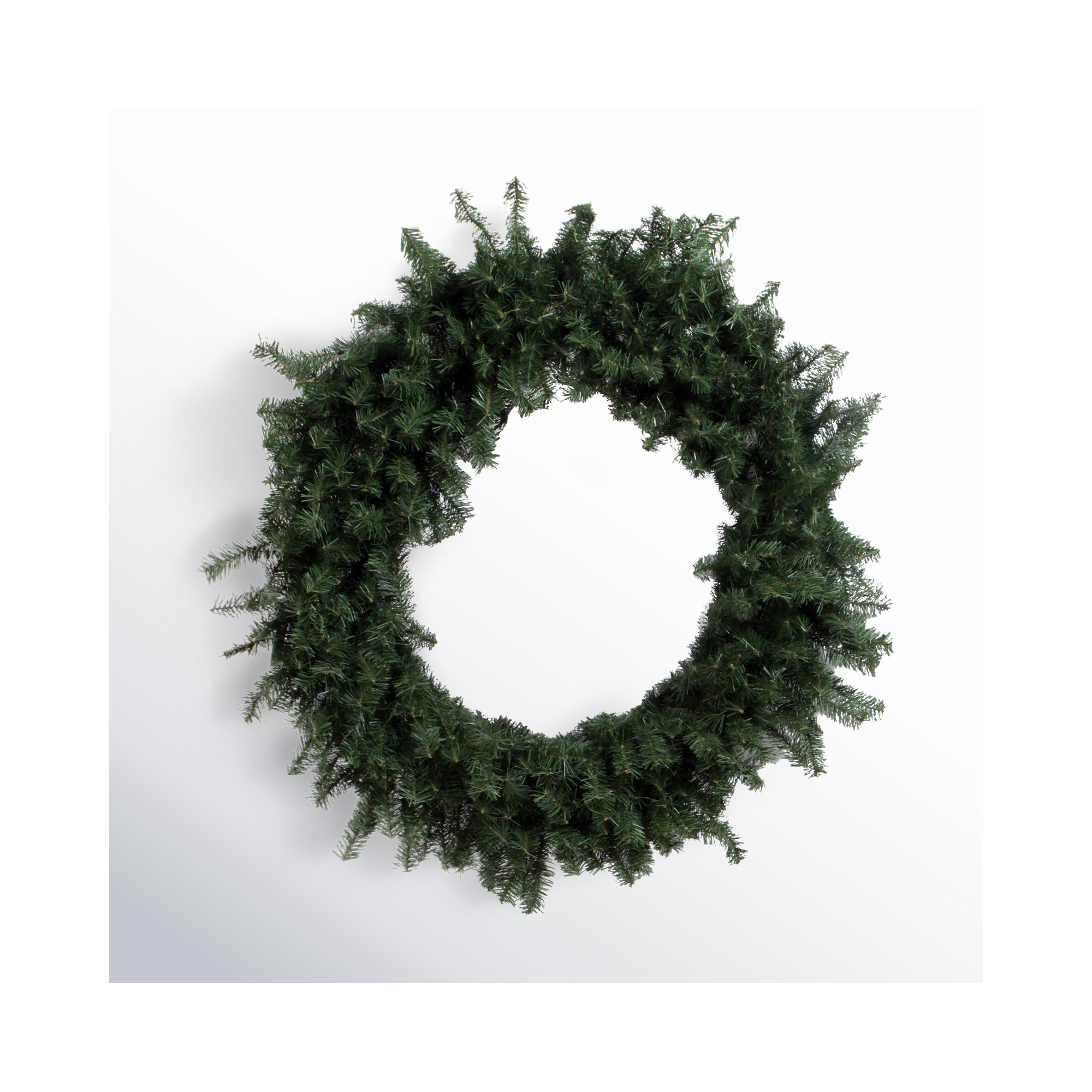 Artificial Canadian Pine Wreath Unlit, 48" H x 48" W x 3" D