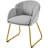 Fitchburg 30"H Modern Velvet Accent Chair with Tufted Back & Metal Legs-1128825649