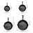 4-piece Cast Iron Nonstick Pan Set