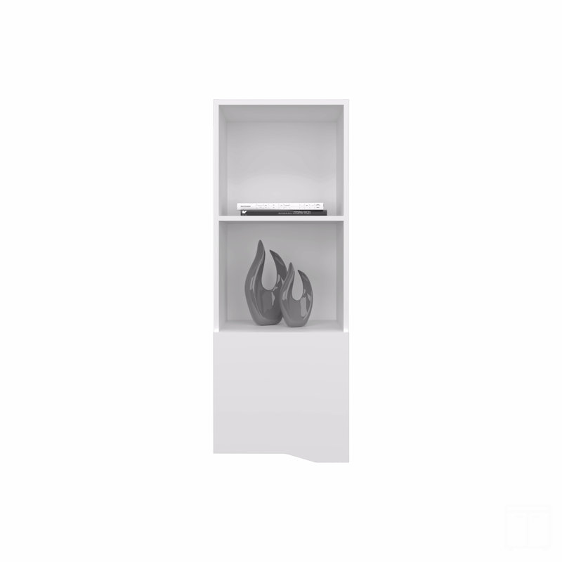 Armoire murale H 43,3 po avec 1 porte et 3 tablettes, H 43,3 po x l 30 po x P 13,4 po, Blanc