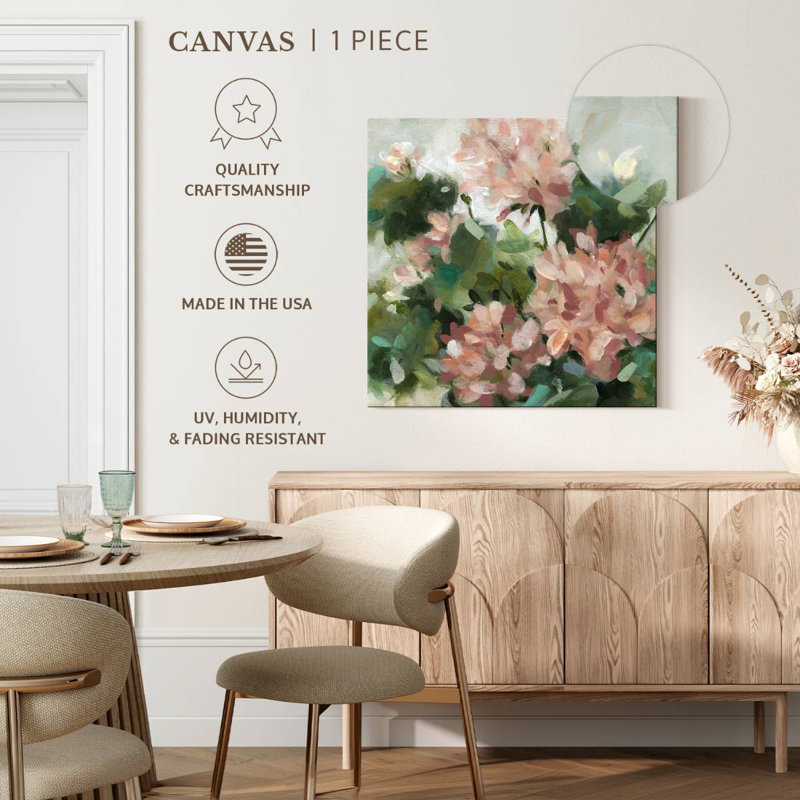 Geranium Garden, 16" H x 16" W