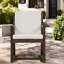 Chaises confortables de salle à manger de patio, fauteuils modernes en bois d'acacia pour la terrasse