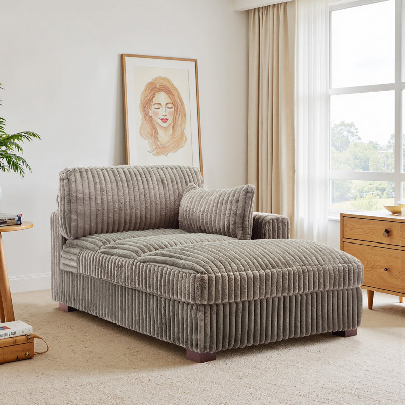 Bukvice Chaise Lounge, Right Hand Facing, Light Brown