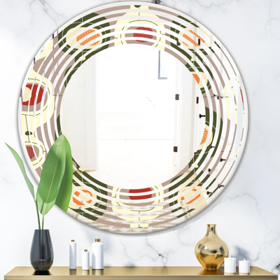 Miroir mural sans cadre wave abstract design x modern