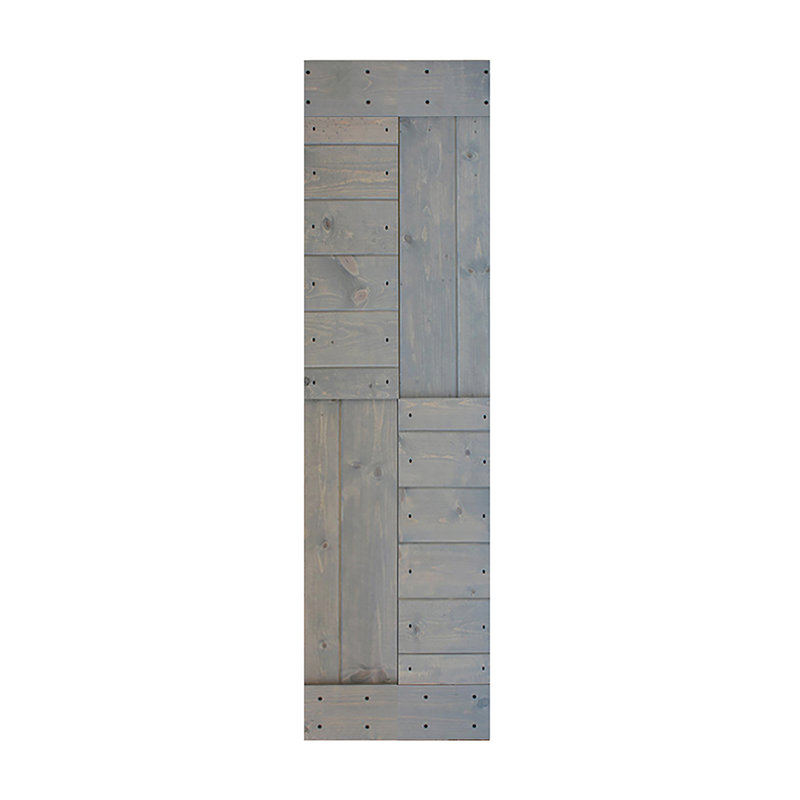 Porte de grange coulissante de style S brevetée sans quincaillerie d'installation (dalle de porte seulement) - Assemblage requis