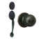 Handleset with Single Cylinder Deadbolt and Door Knob and Rosette