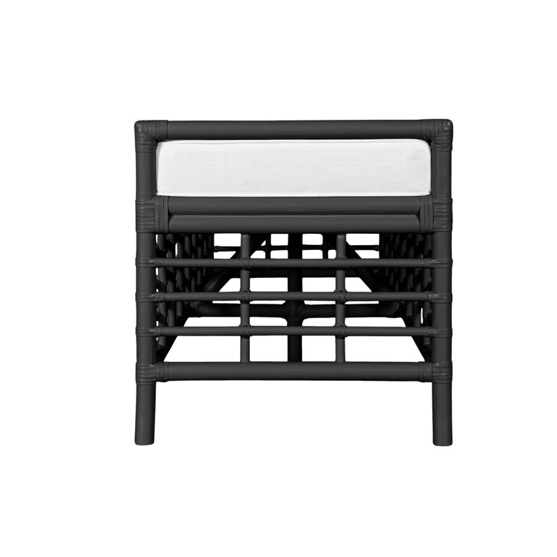 Luna Upholstered Bench, Black