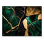 «Abstract Geode Gold I», art mural abstrait en acrylique sur verre marbré-1051782233