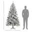 Arbre de Noël artificiel enneigé 7,5 pi avec branches réalistes, vert