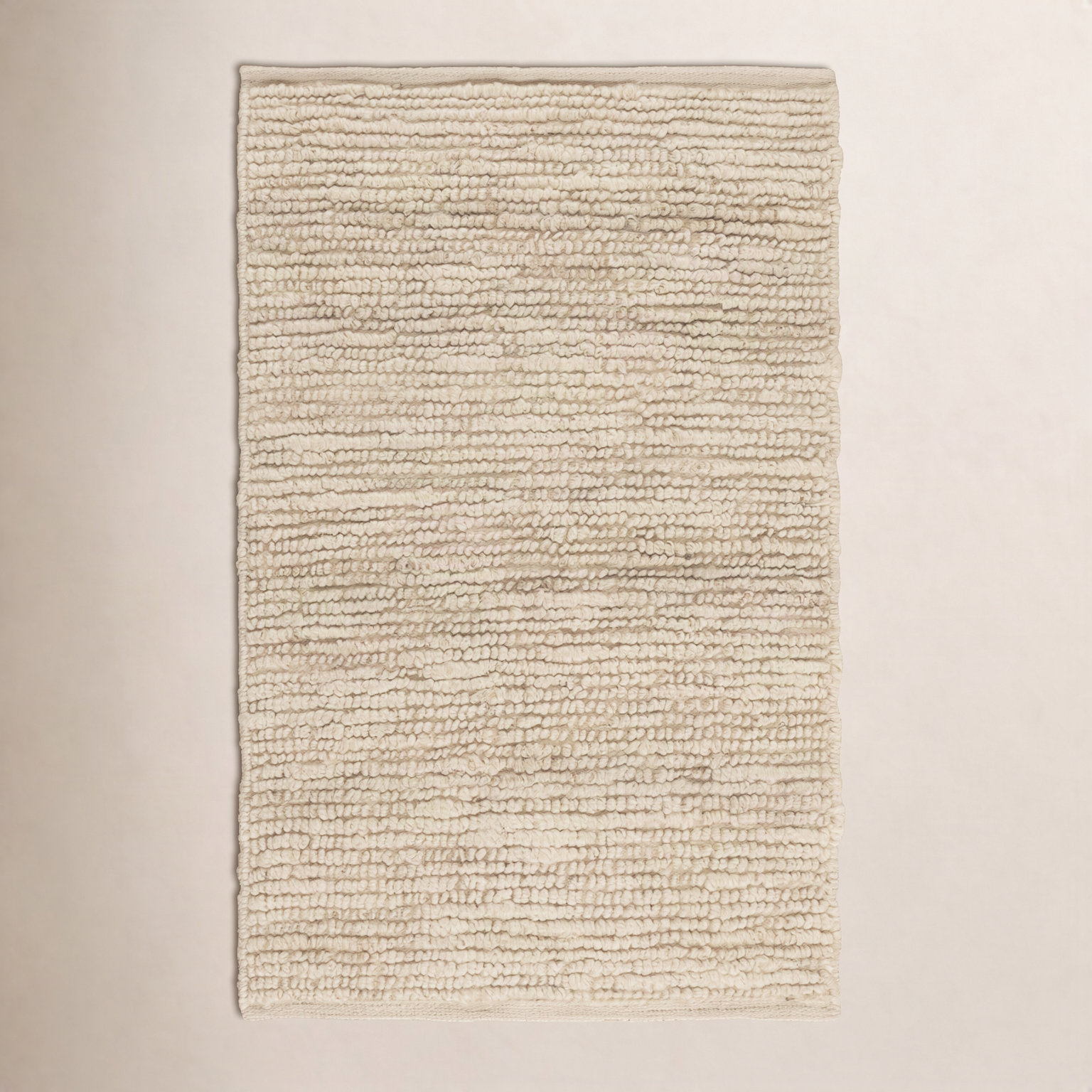 Khaja Ivory Hand-Woven Rug, Rectangle 5' x 8'