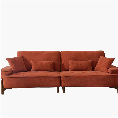 Canapé de 103 pouces à assise profonde et confortable avec coussin, adapté à la décoration de chambre à coucher, de salon, d'appartement, de bureau ou de dortoir