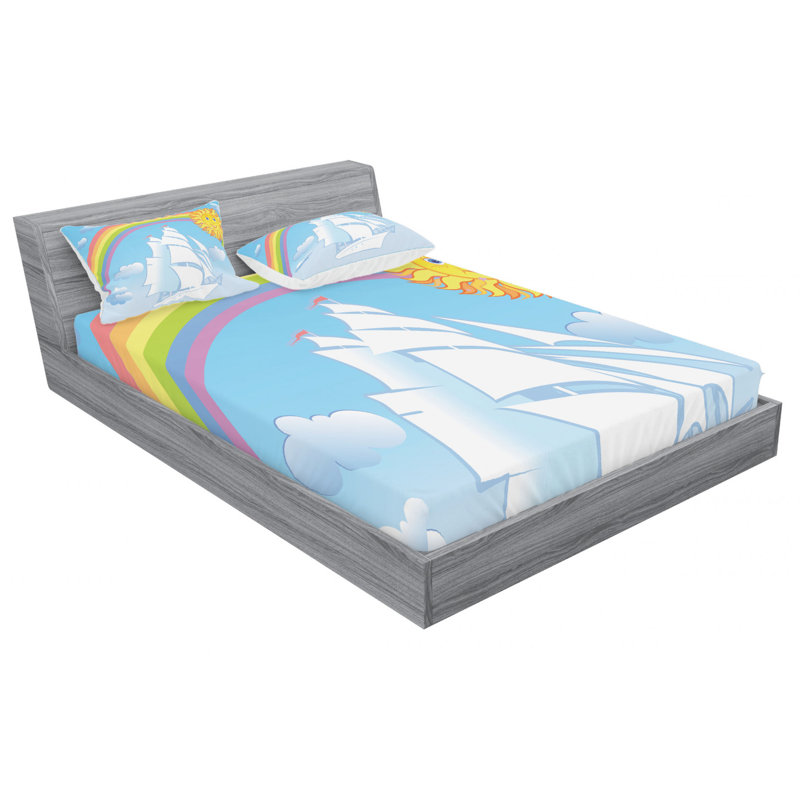 Microfiber Sheet Set, Queen Sheet Set with Fitted Sheet