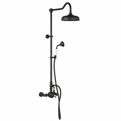 Exposed Thermostatic Shower System 36" Wall Mounted with 1.75 GPM Handshower and Lever/Cross Handles
