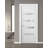Quadro Frosted Glass Standard White Door with Installation Hardware Kit-50039541