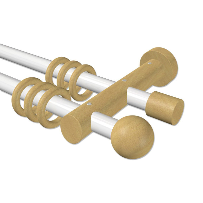 Ismay Curtain Pole Set, 5cm H x 420cm W x 18cm D