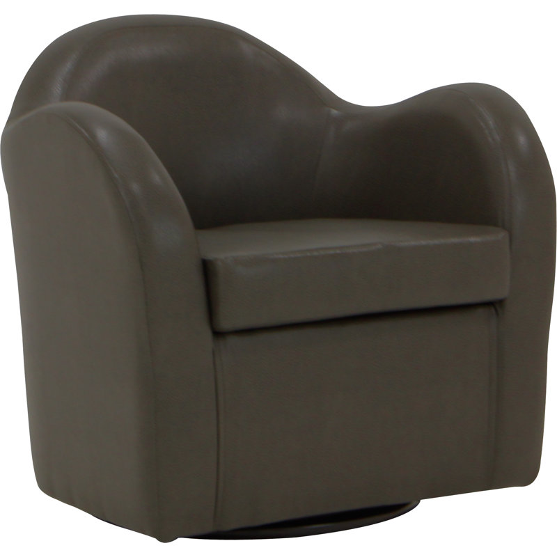 Fauteuil pivotant l 30,5 po Braewyn, Similicuir Rodeo anthracite