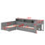 Lit plateforme simple en L en bois avec lit gigogne et tiroir-17200280