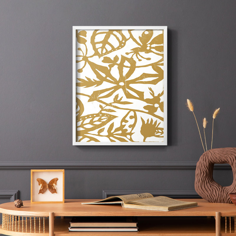 Reproduction encadrée blanc sur blanc IV V30 - bois massif, Blanc, H 14 po x l 11 po