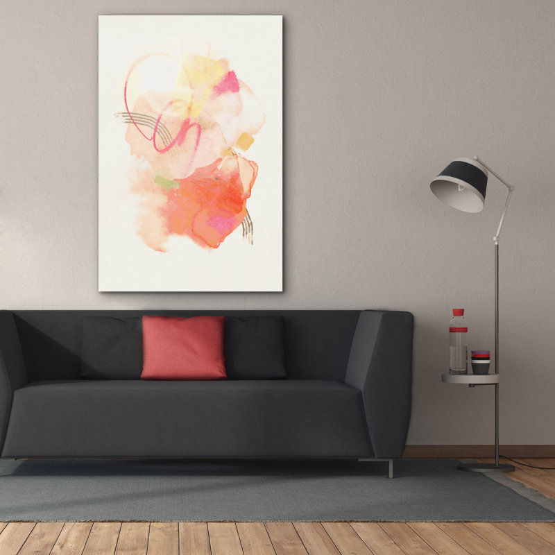«Peachy Keen No 1» par Suzanne Nicoll, art mural sur toile, H 60 po x l 40 po x P 1,5 po