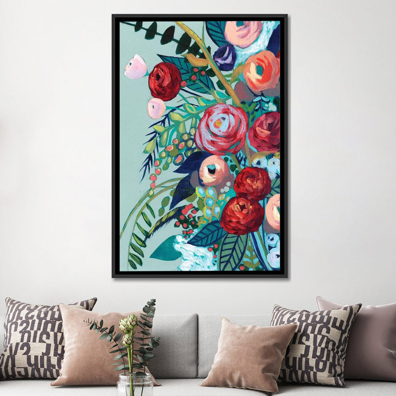 «Lyrical Array II» par Grace Popp - Estampe numérique sur toile tendue avec châssis, Toile avec cadre noir, Pas de tapis