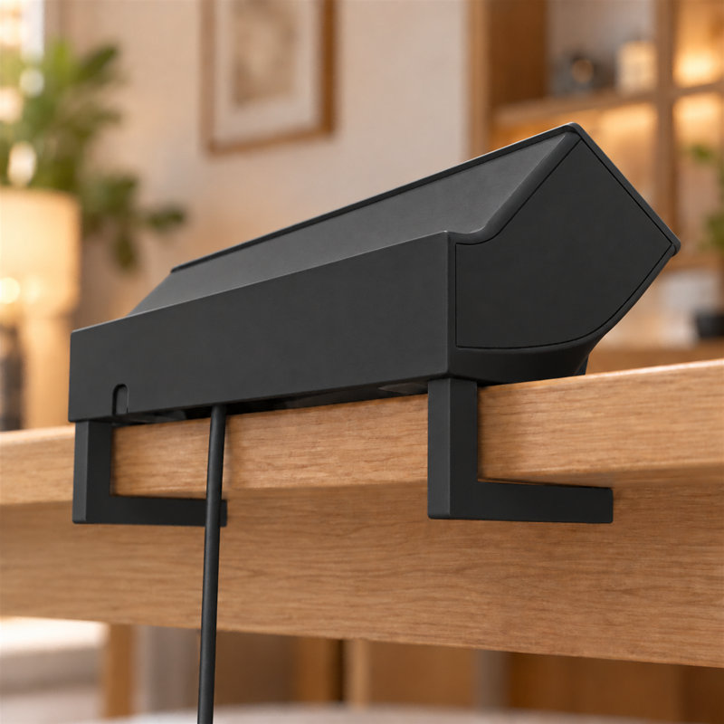 Okeysen Clamp-On Desktop Power Strip UL-Certified Outlets, Black