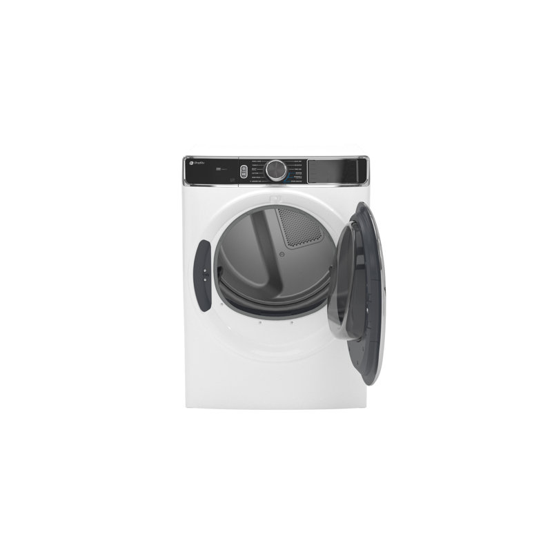 GE Profile 7.8 Cu Ft Capacity Smart Front Load Gas Dryer With Steam And Sanitize Cycle, White, Natural Gas