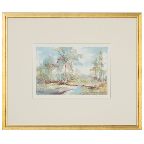 Woods And Stream Framed Print