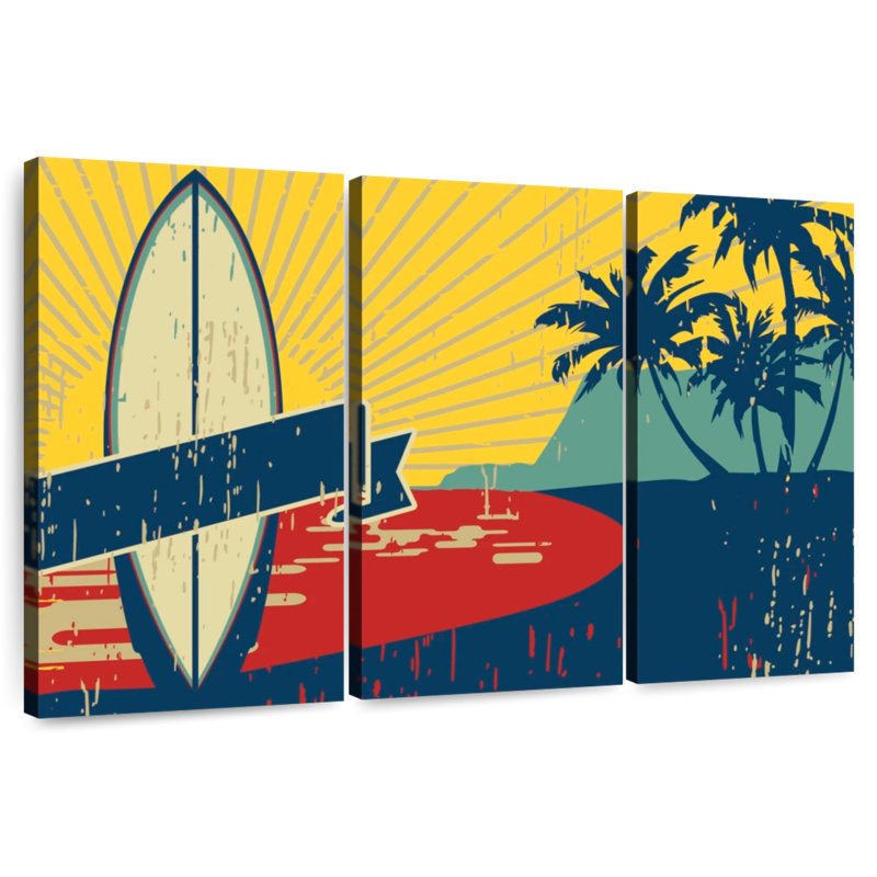 Planche de surf rétro Senne Grunge, H 42 po x l 65 po