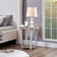 Table de bout ronde contemporaine avec tablette-754955971