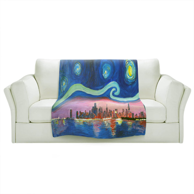  Couverture Starry Night Chicago, 51 po x 60 po