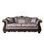 Ensemble de causeuse pour canapé 2 pièces Delie, chenille, 4 coussins décoratifs Delie-109765431