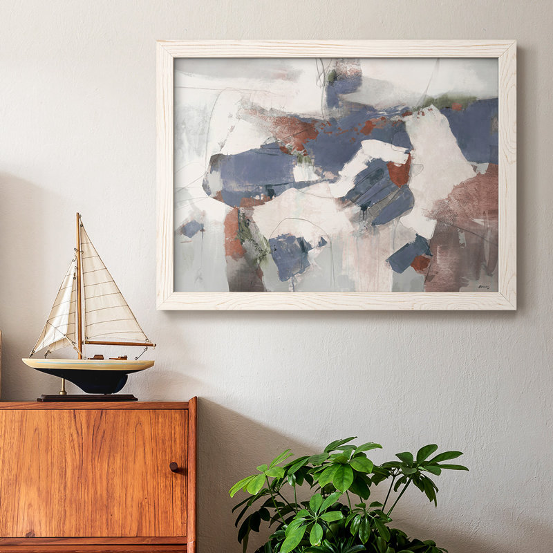 «Blue Abstract», reproduction sur toile flottante, Blanc, H 22 po x l 32 po x P 1,5 po