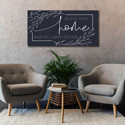 «Bless Our Home and All Who Entrée» par Lux + Me Designs, estampe numérique sur toile