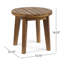 Table d'appoint d'extérieur en bois d'acacia 16 po, finition teck-1396853817