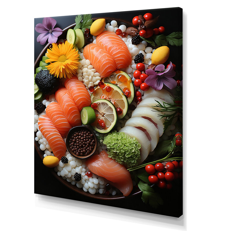 Aliments et boissons, reproduction d'art sur toile, H 32 po x l 16 po x P 1 po, Toile tendue