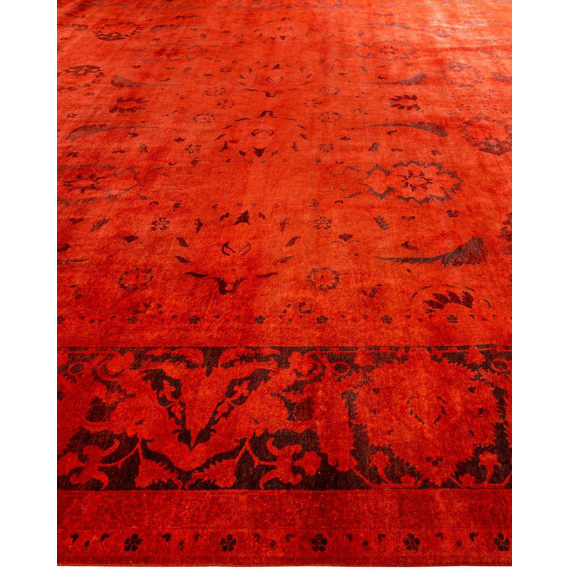 Veracruz One-of-a-Kind 12' 2" X 15' 5" New Age Rectangular Wool Area Rug Orange
