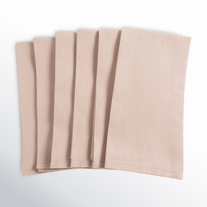 Chateau Cotton Blend Square Napkin, Taupe