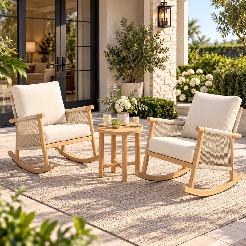 Olefin 2 - Person Patio Conversation Set with Cushions