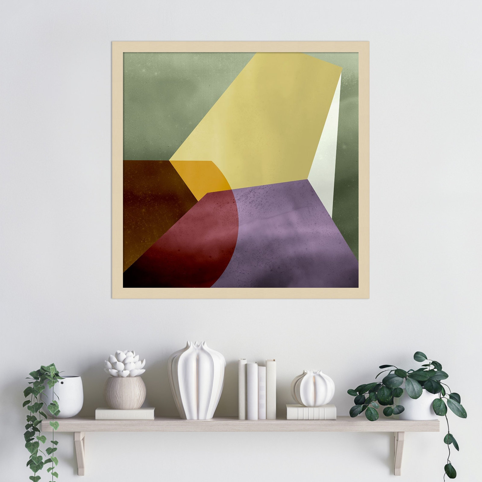Flagler "Essentially Minimal VI" Print, 21" H x 21" W, Brown