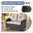 Gaetanino 49.5" Wide PE Wicker Outdoor Patio Glider Loveseat with Cushions-1901782343-1921193152