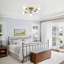 5-Light Sputnik Brass Swirl Linear Semi-Flush Mount Light